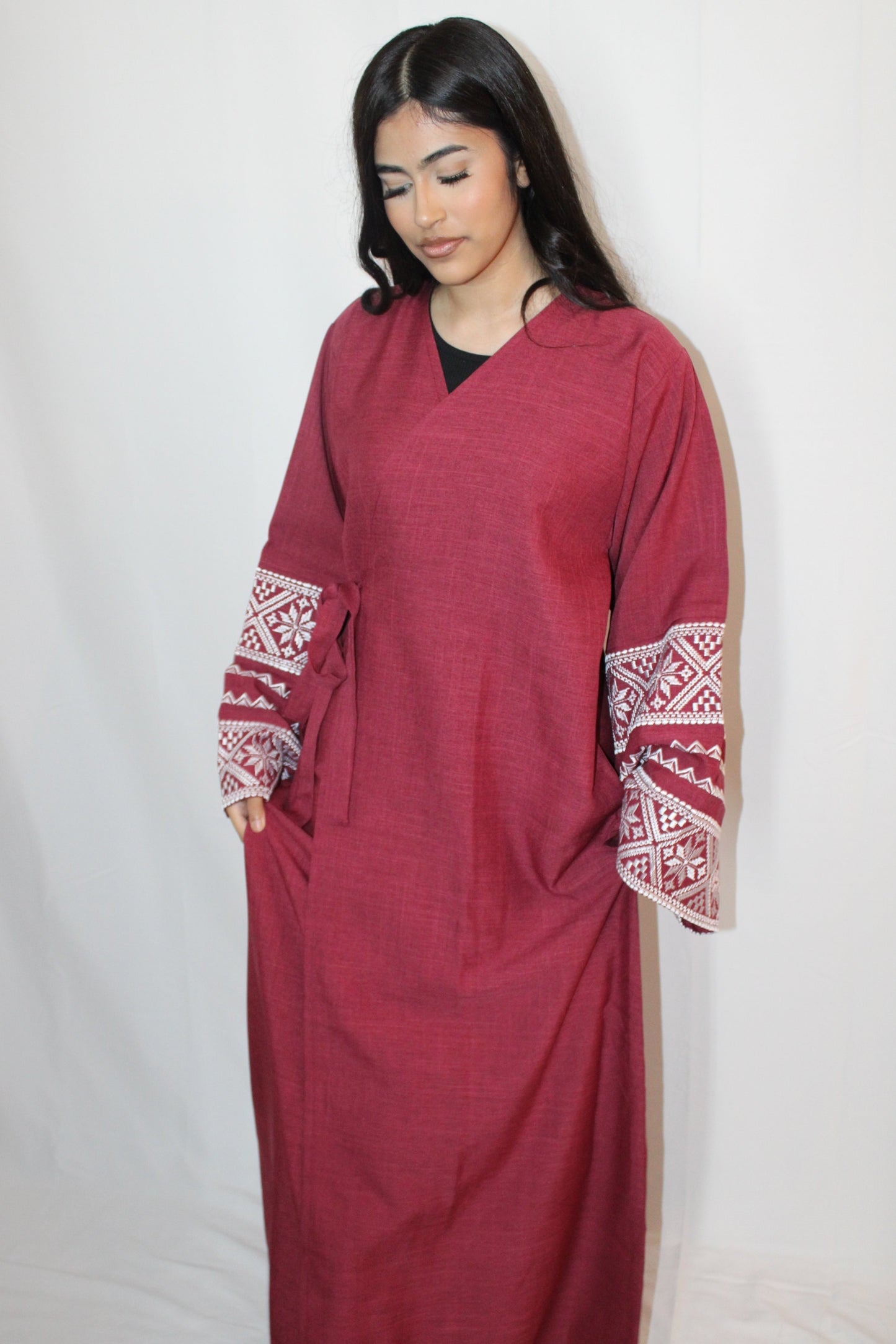 Cherry Wrap Abaya